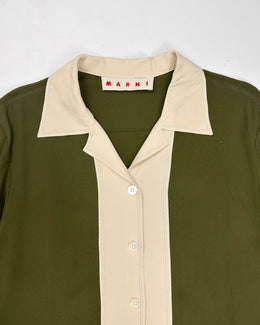 Marni 2-Tone Silk + Acetate Shirt S/S 2020