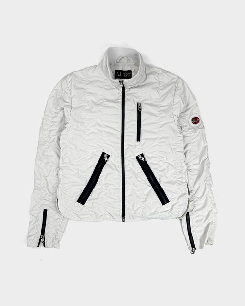 Armani Jeans Wrapped White Light Jacket 2000's - Vintagetts