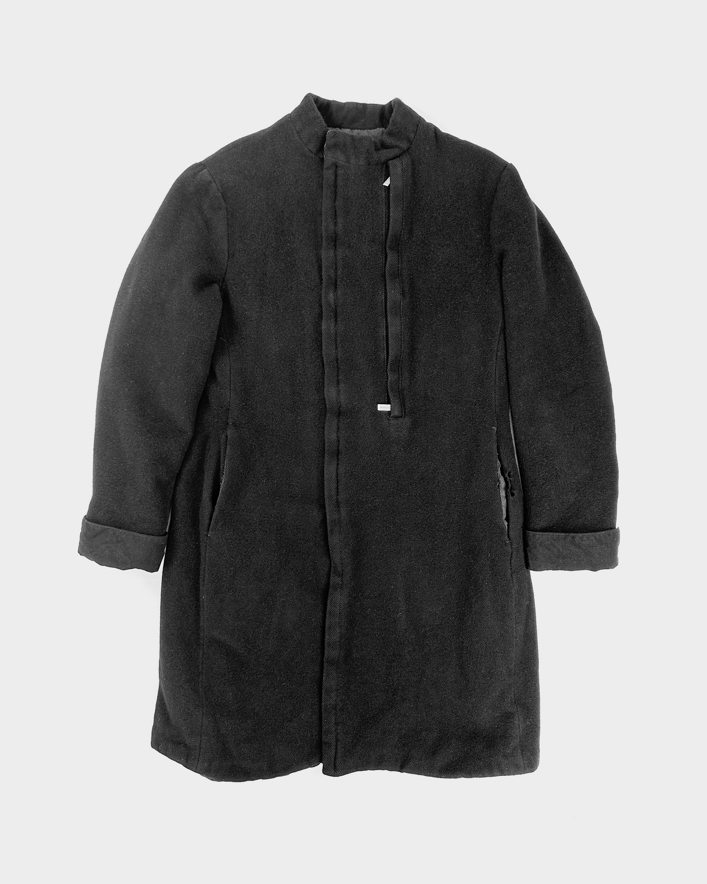 Dirk Bikkembergs Black Long Utility Coat 1990's