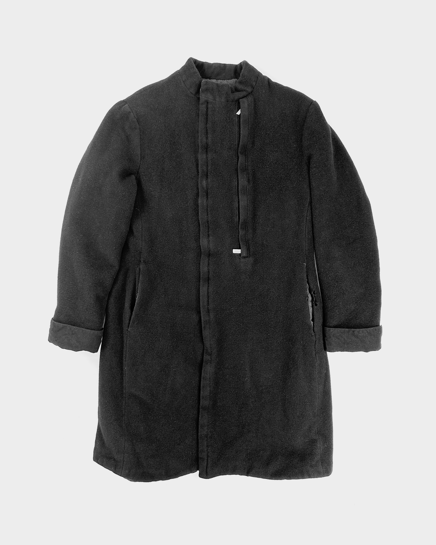 Dirk Bikkembergs Black Long Utility Coat 1990's