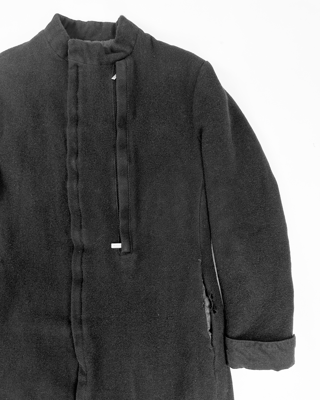 Dirk Bikkembergs Black Long Utility Coat 1990's