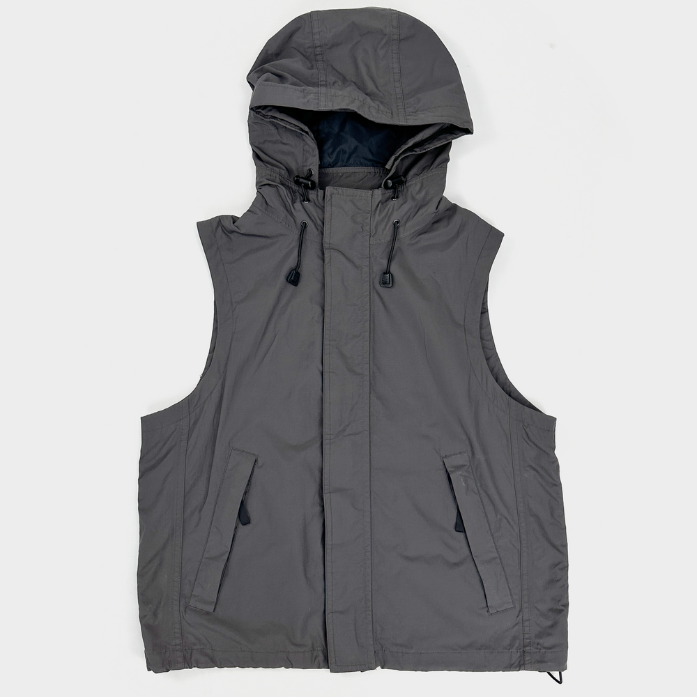 Armani Hooded Windbreaker Grey Vest 2000's