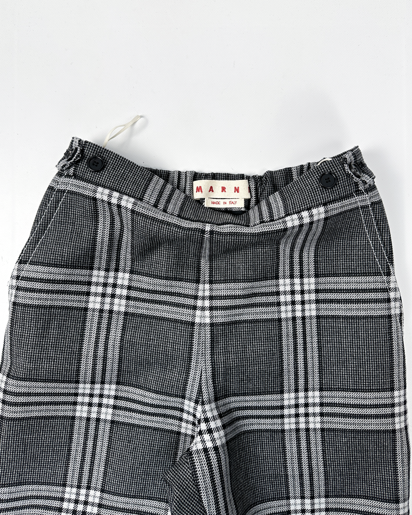 Marni Patterned Wool Grey Flare Pants 2000's