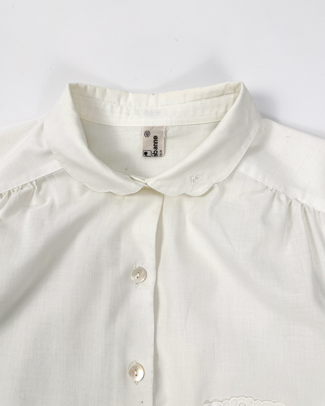 Paco Rabanne White Detailed Shirt 1980's
