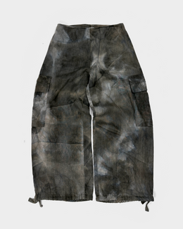 Sarah Pacini Light Camo Linen Pants 2000's