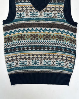 Roberto Cavalli Patterned Cashmere Vest 2000's