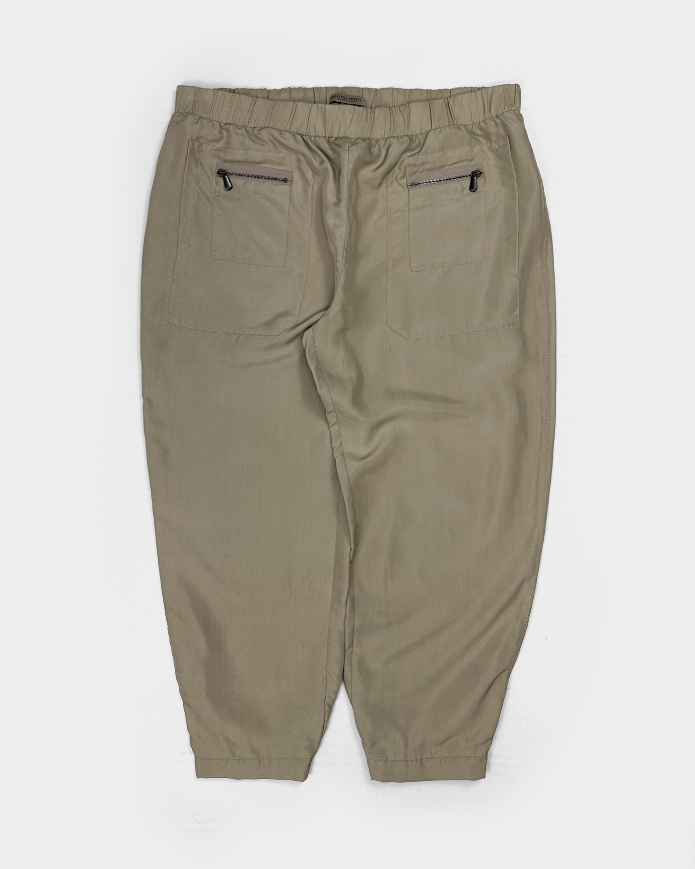 Bottega Veneta Grey Silk 3/4 Pants 2000's