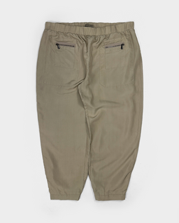 Bottega Veneta Grey Silk 3/4 Pants 2000's