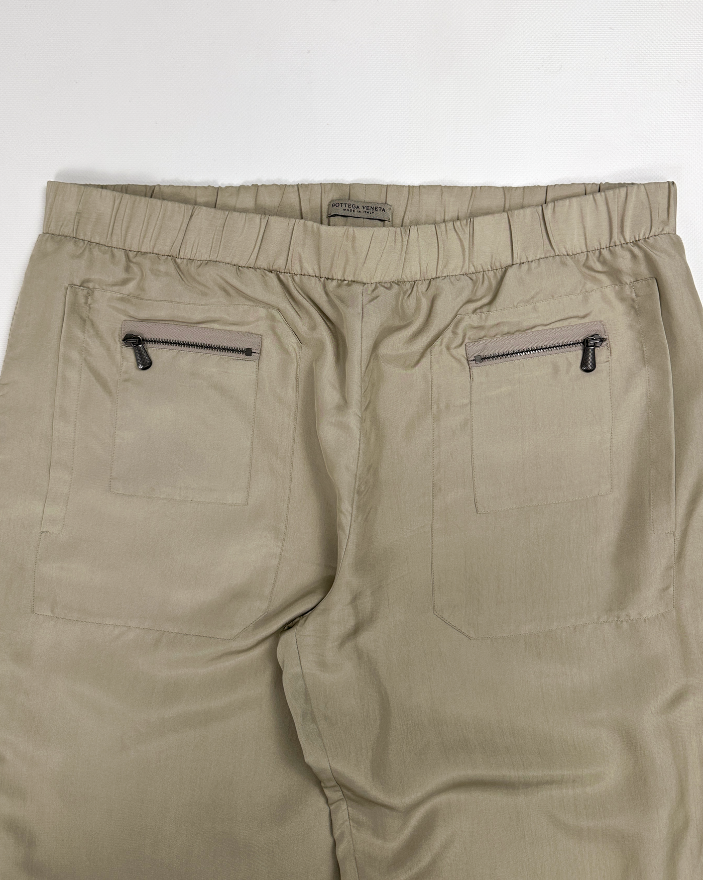 Bottega Veneta Grey Silk 3/4 Pants 2000's