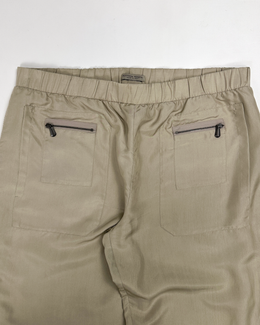 Bottega Veneta Grey Silk 3/4 Pants 2000's