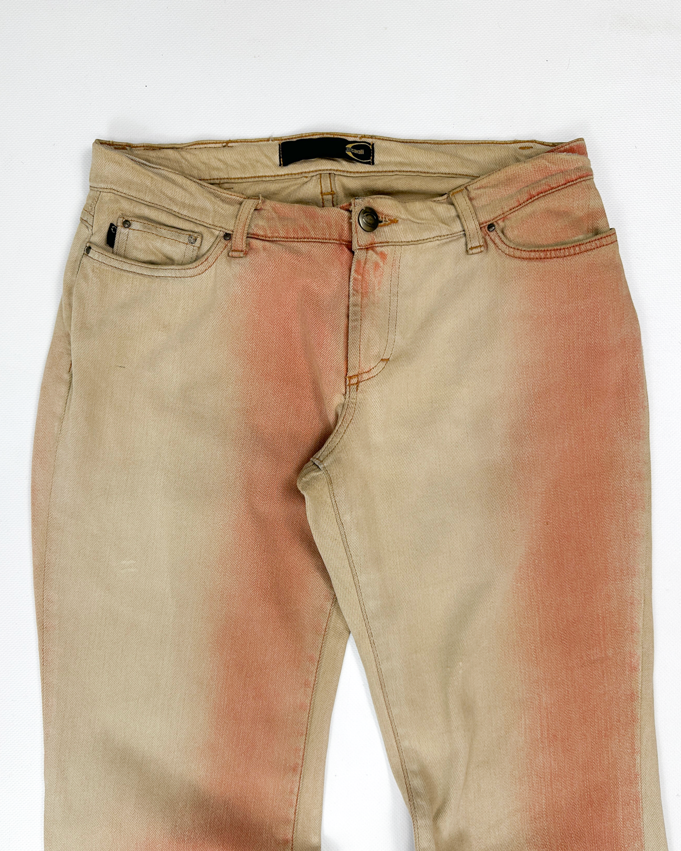 Just Cavalli 2-Tone Faded Flare Pants 2000's