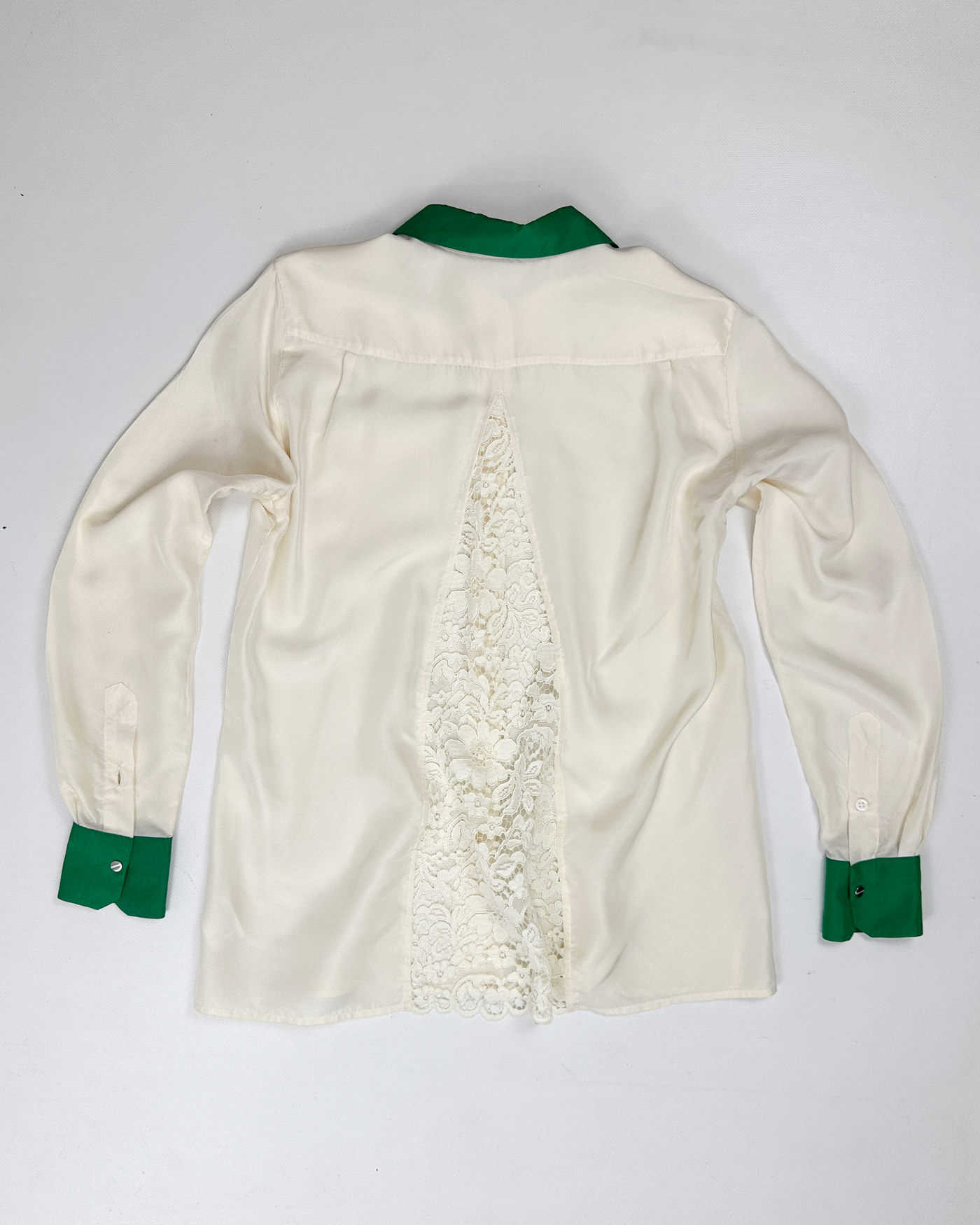 Dirk Bikkembergs Cream White Silk Shirt 2000's