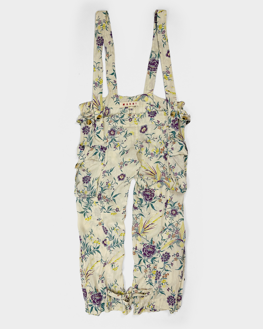 Marni Flower Print Overalls 2000's
