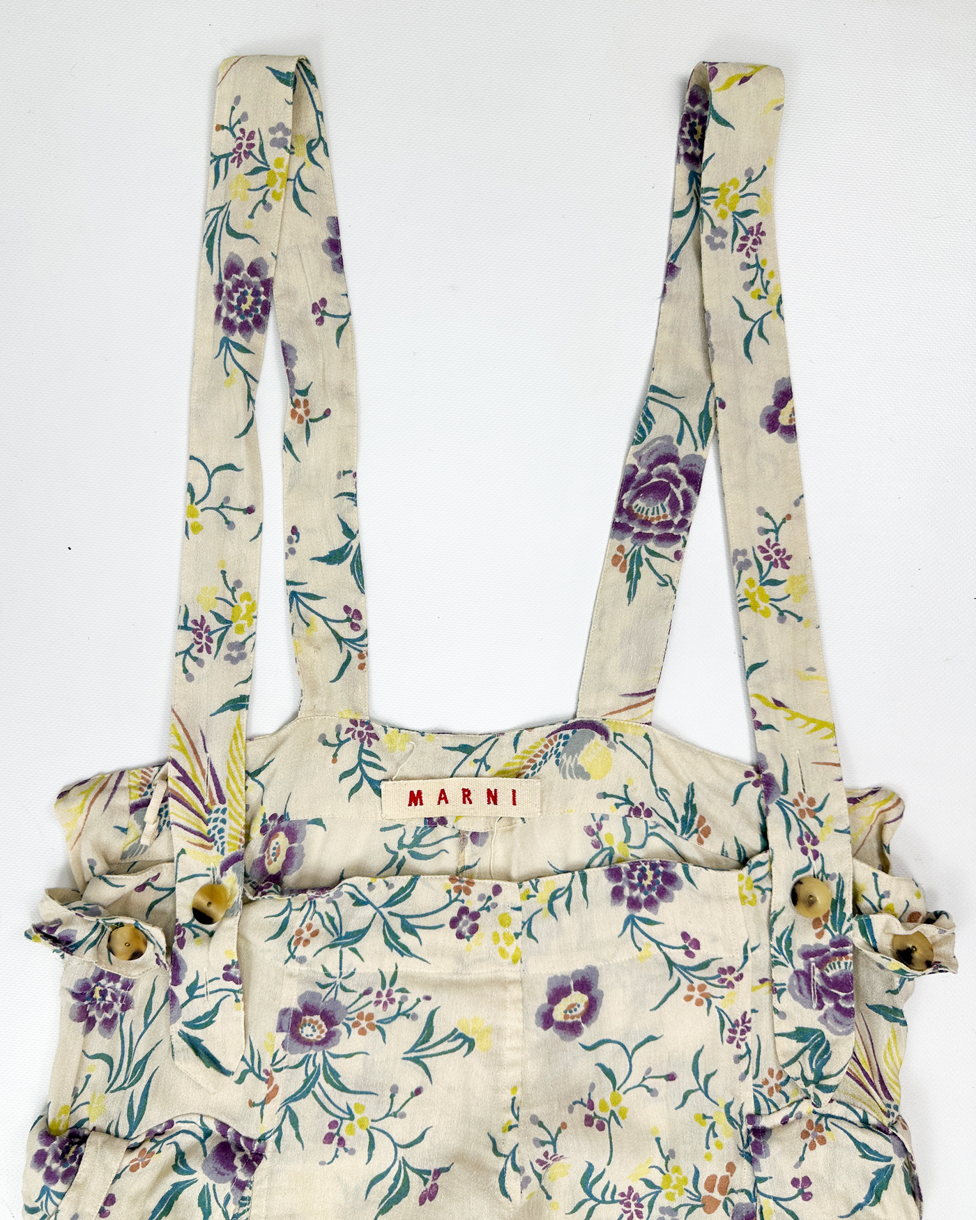 Marni Flower Print Overalls 2000's