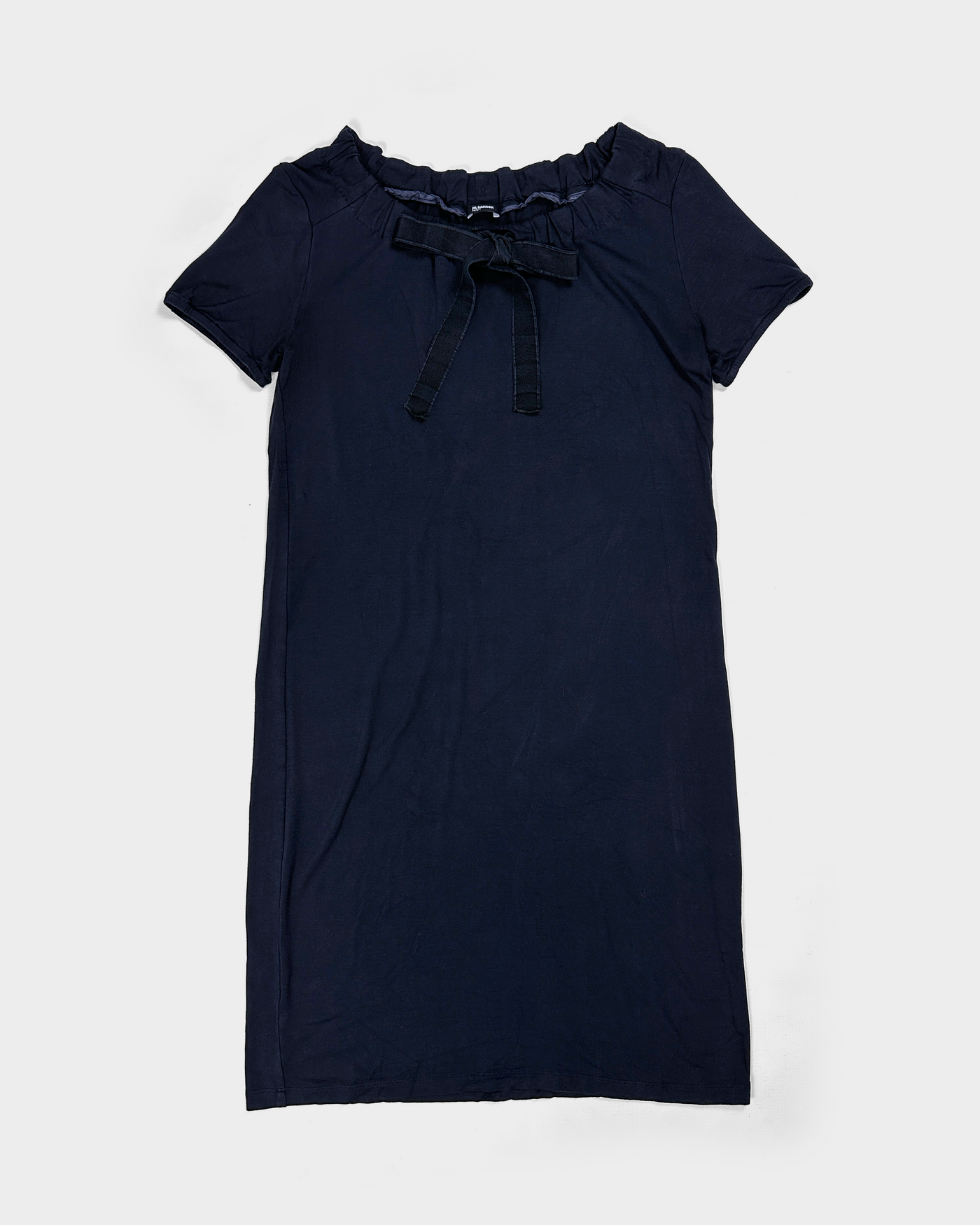 Jil Sander Navy Blue Cotton Dress 2000's