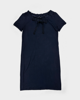 Jil Sander Navy Blue Cotton Dress 2000's