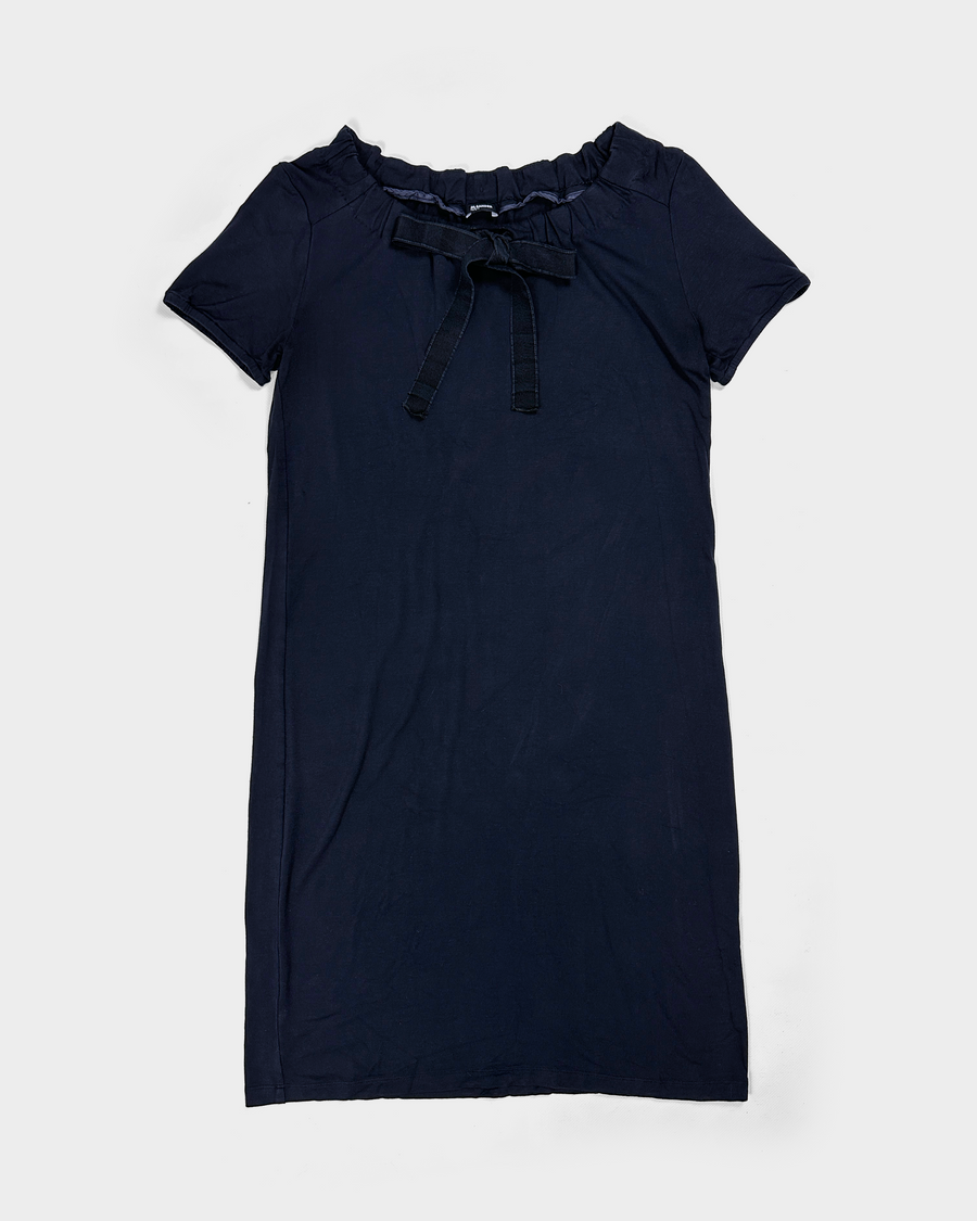 Jil Sander Navy Blue Cotton Dress 2000's