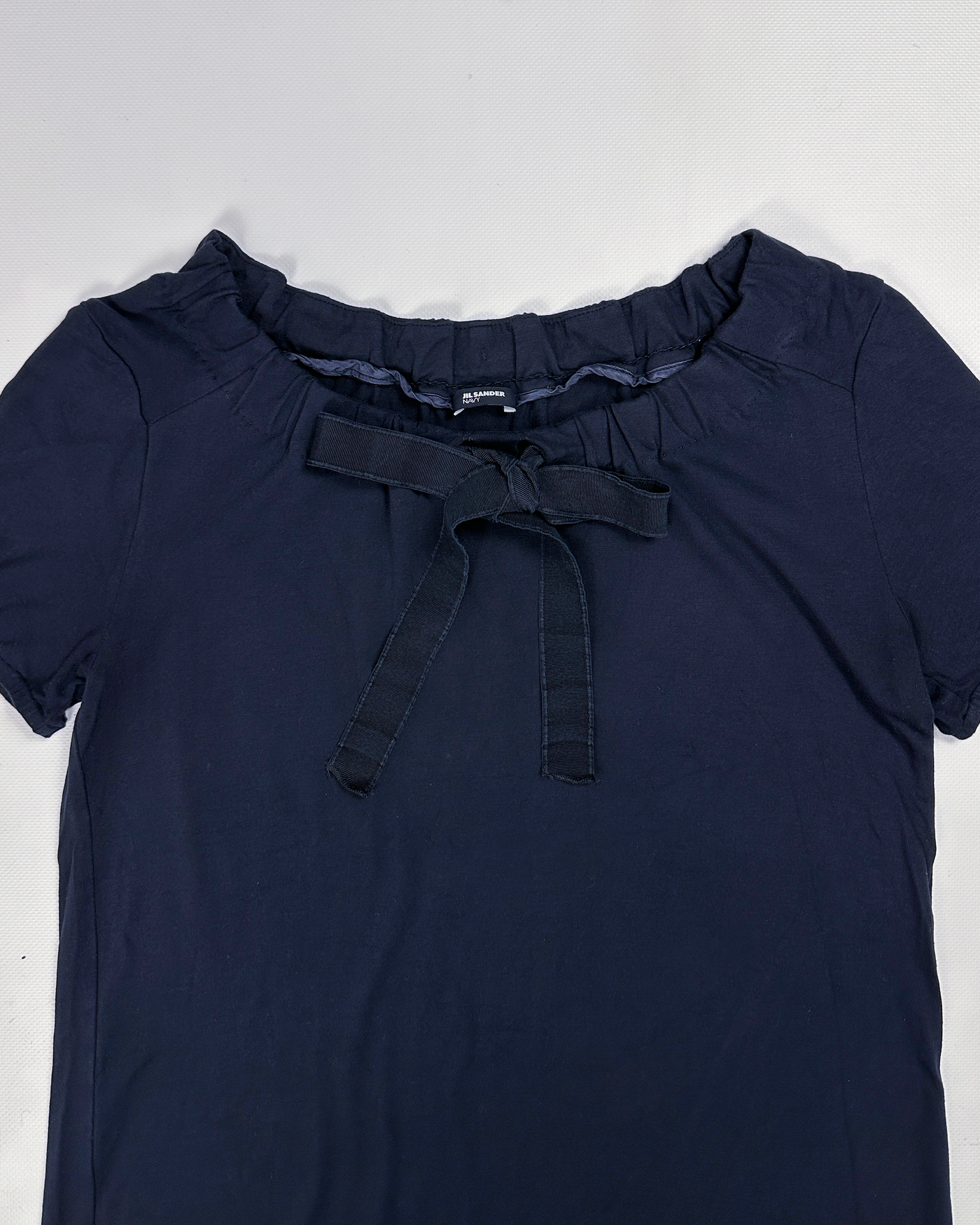 Jil Sander Navy Blue Cotton Dress 2000's