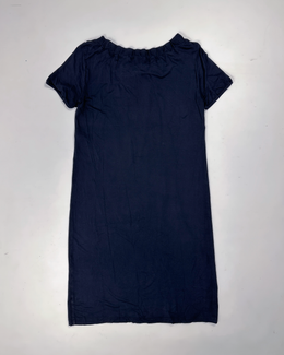 Jil Sander Navy Blue Cotton Dress 2000's