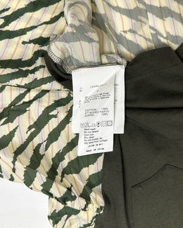 Sacai Luck 2-Texture Deep Green Tee Top 2000's