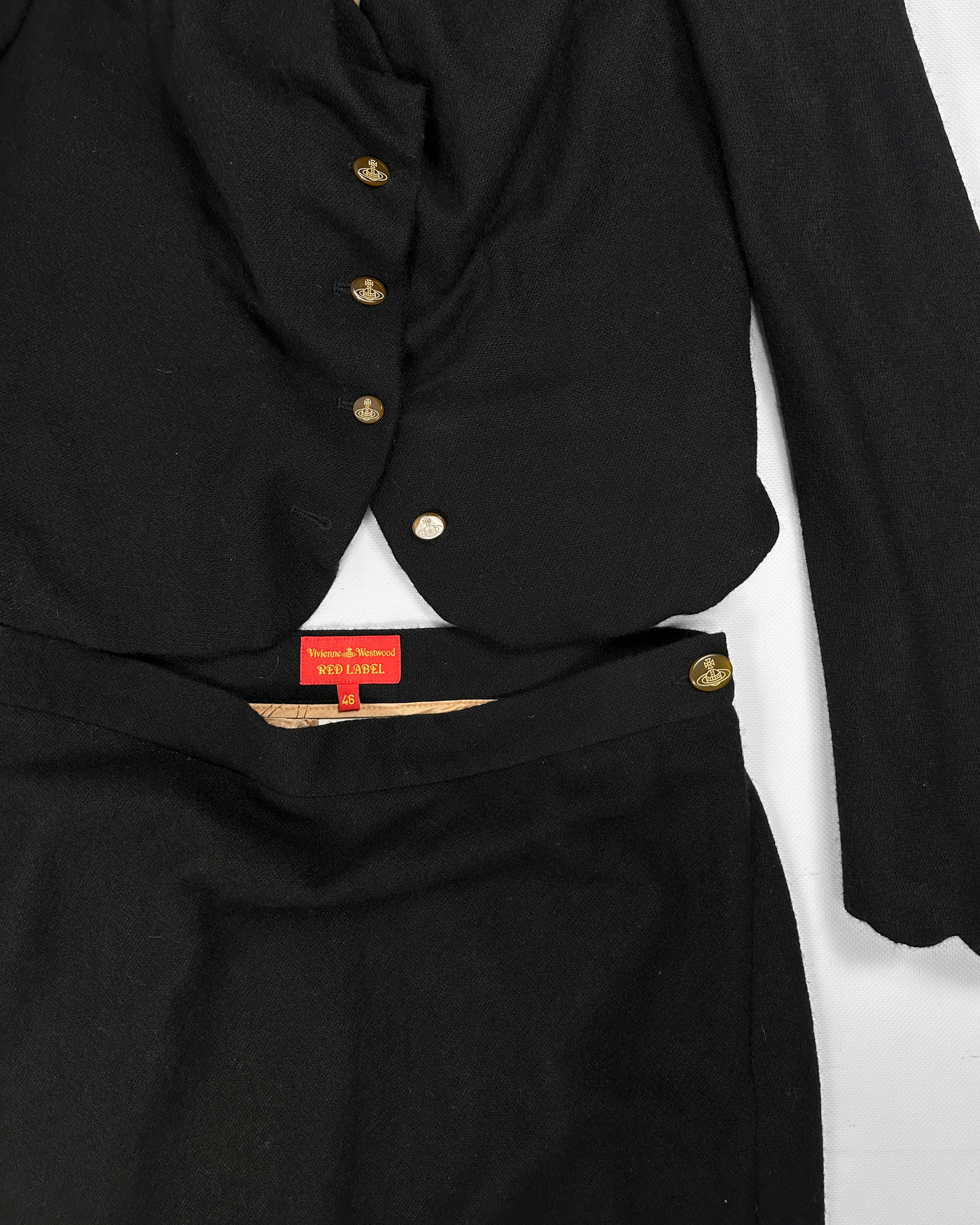 Vivienne Westwood Black Wool 2-Piece Set F/W 2009