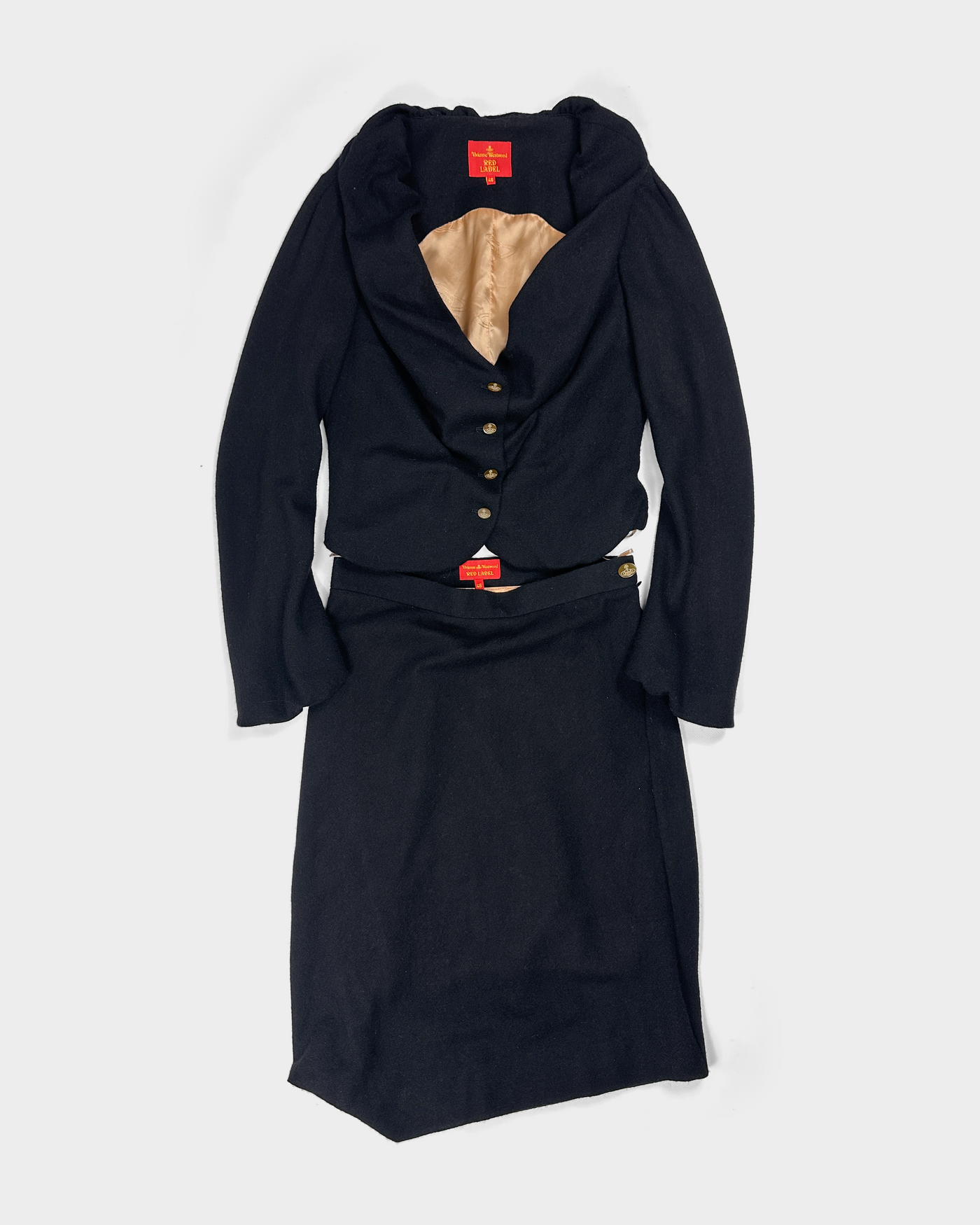 Vivienne Westwood Black Wool 2-Piece Set F/W 2009