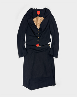 Vivienne Westwood Black Wool 2-Piece Set F/W 2009