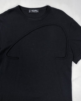 Mugler Black Heavyweight Tee Top 1990's
