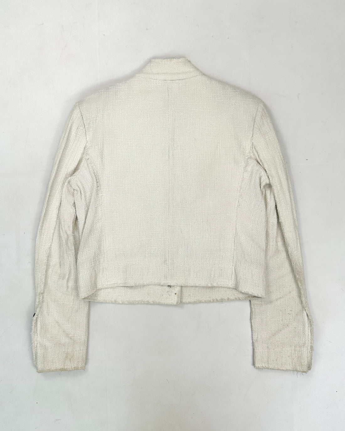 Roberto Cavalli Decorated White Cropped Jacket 2000's