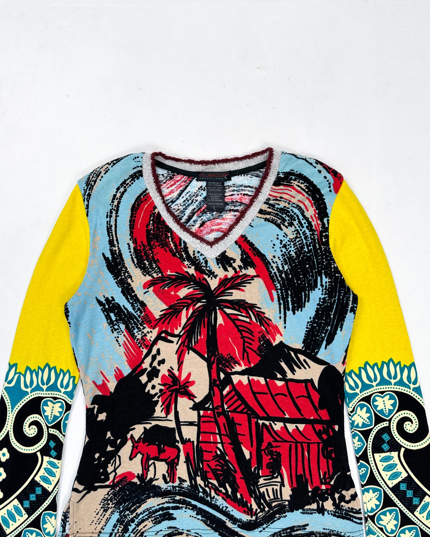 Custo Barcelona Wool Neck Top 1990's