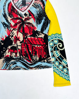 Custo Barcelona Wool Neck Top 1990's