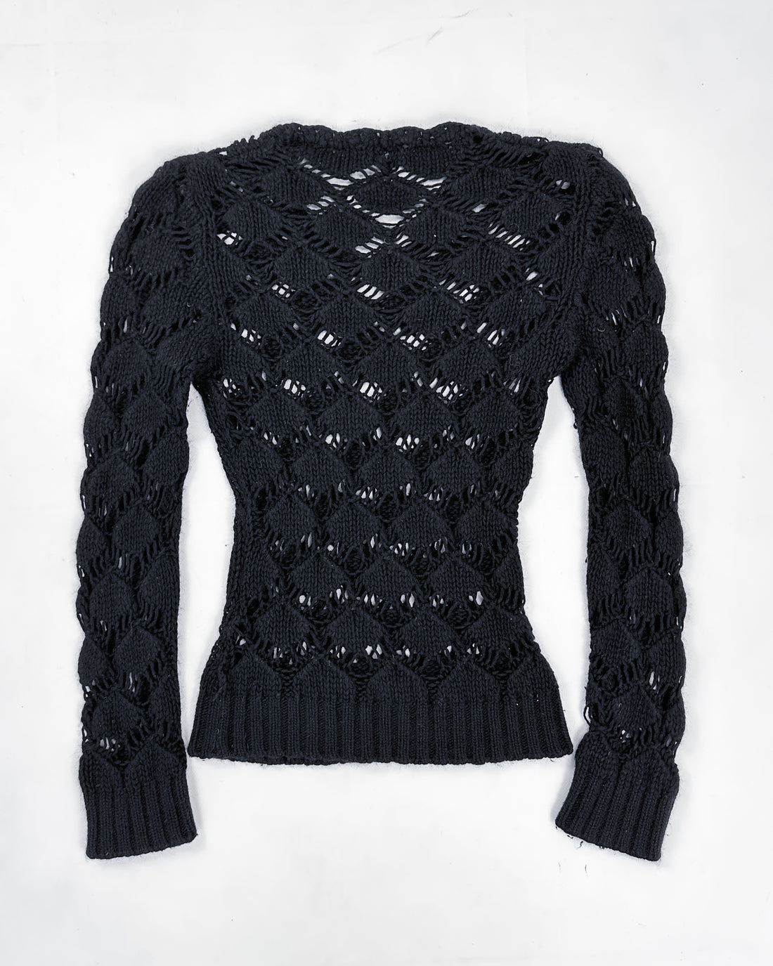 Dolce & Gabbana Tricot Wool Black Knit 2000's