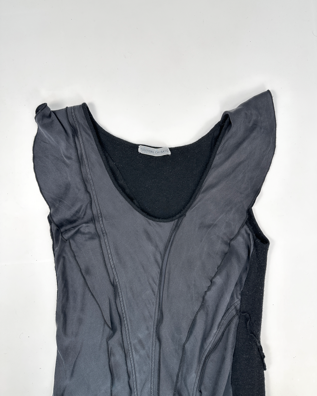 Tsumori Chisato Black Two-Texture SAMPLE Dress 2000's