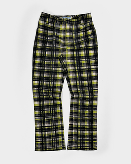 Prada Checkered Print Flare Pants F/W 2015