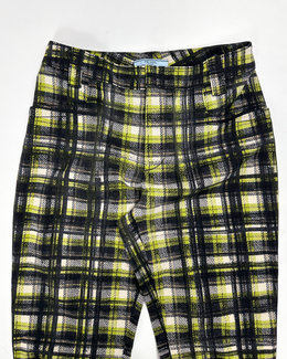 Prada Checkered Print Flare Pants F/W 2015