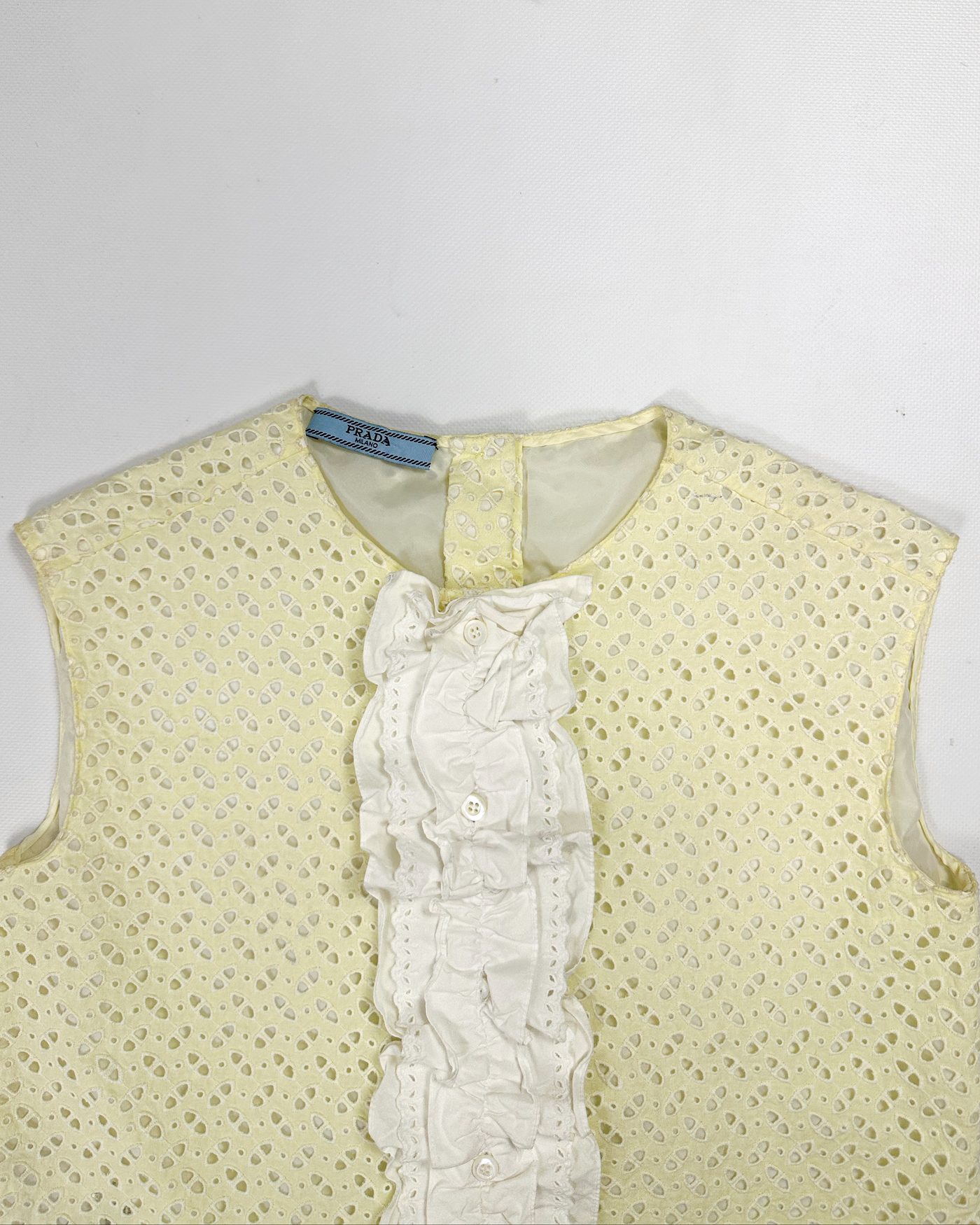 Prada Cotton 2-Layer Top S/S 2017