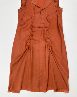 Marni Orange Light Silk Dress 2000's