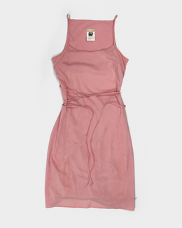 Versace Light Pink Open Back Strappy Dress 2000's