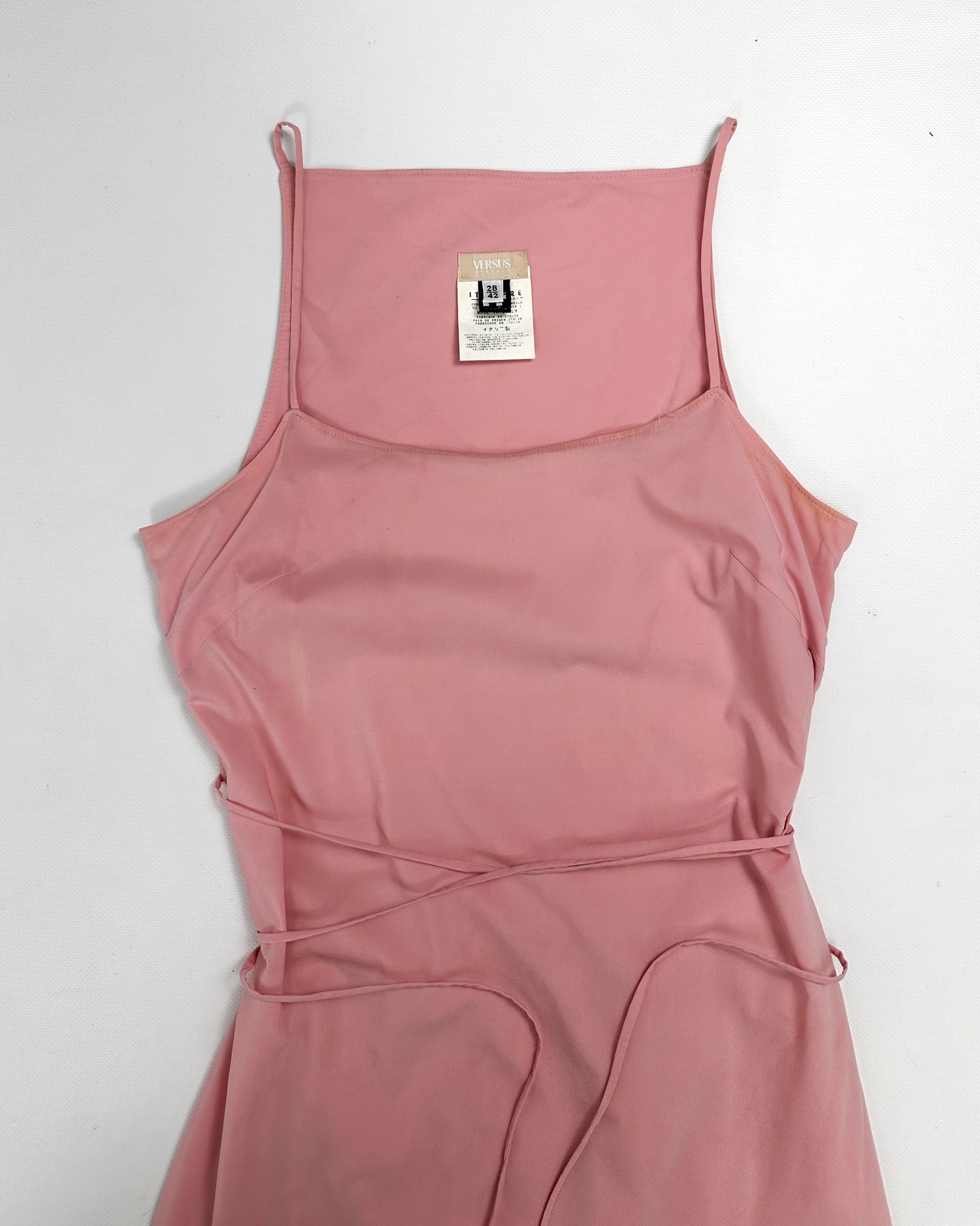 Versace Light Pink Open Back Strappy Dress 2000's