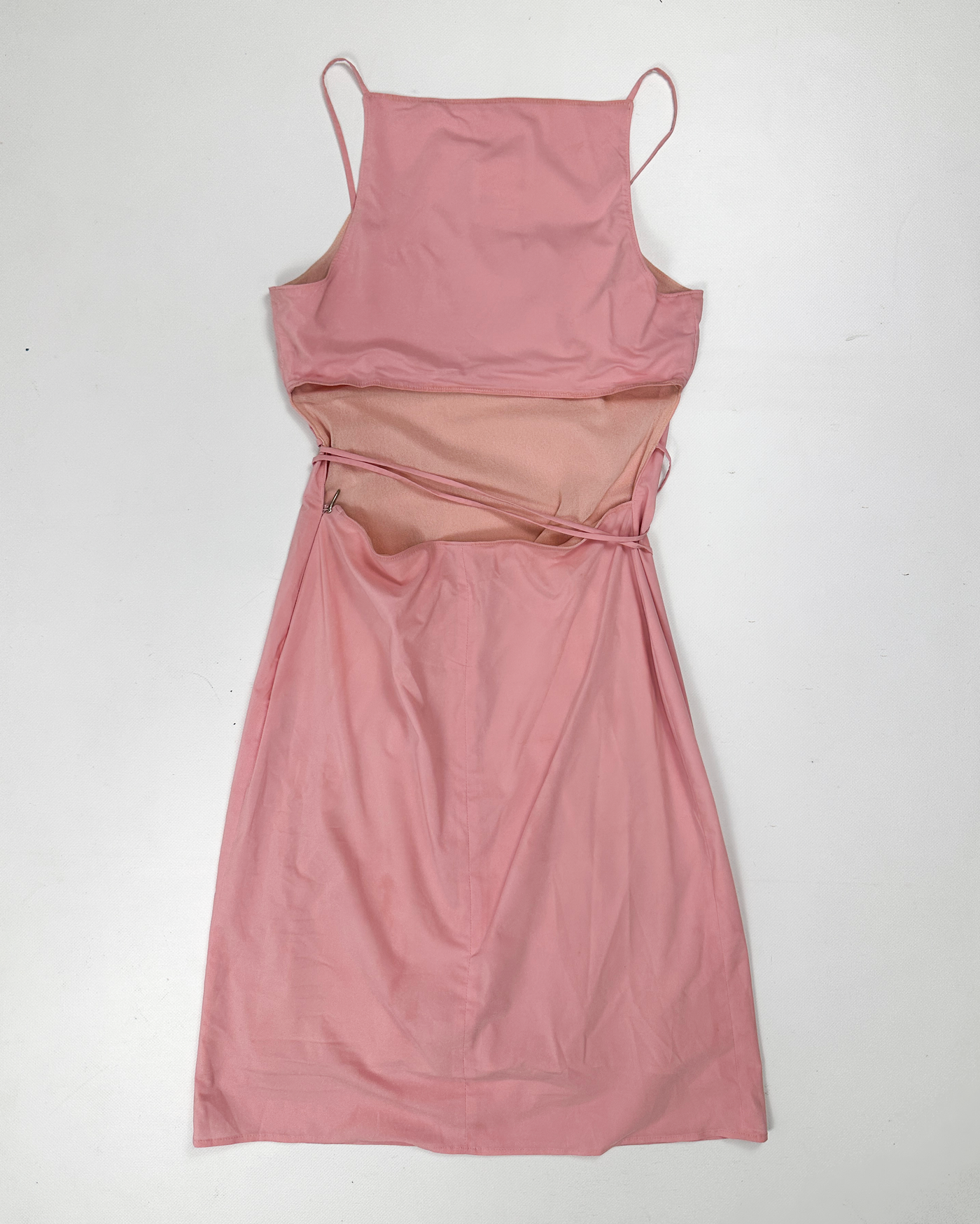 Versace Light Pink Open Back Strappy Dress 2000's