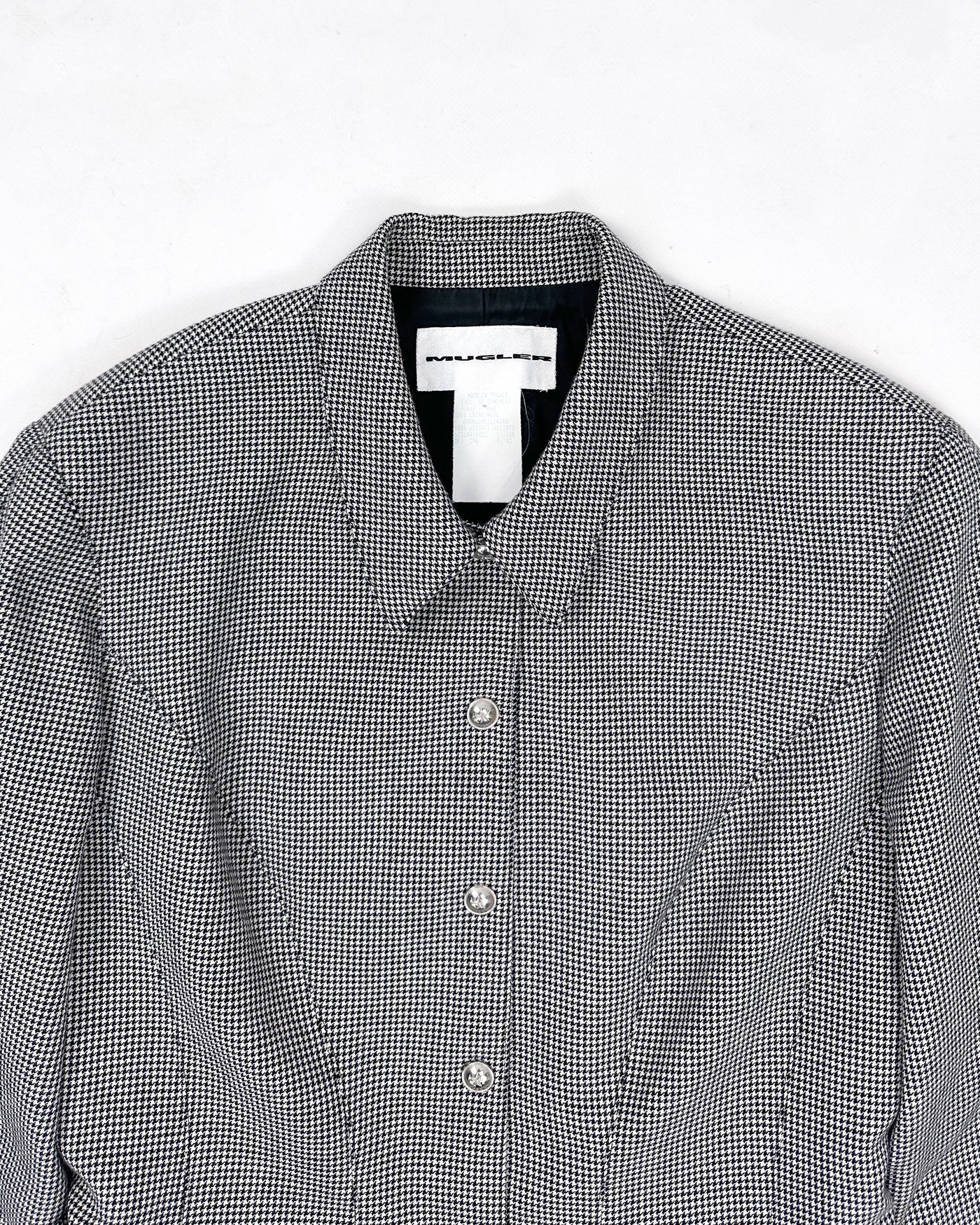 Thierry Mugler Patterned Grey Blazer 1990's