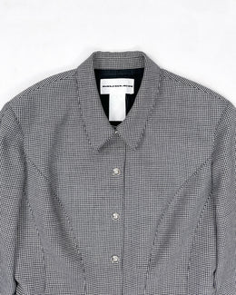 Thierry Mugler Patterned Grey Blazer 1990's