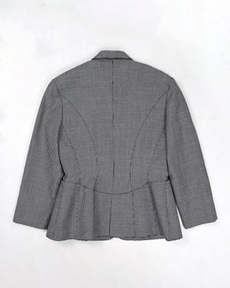 Thierry Mugler Patterned Grey Blazer 1990's