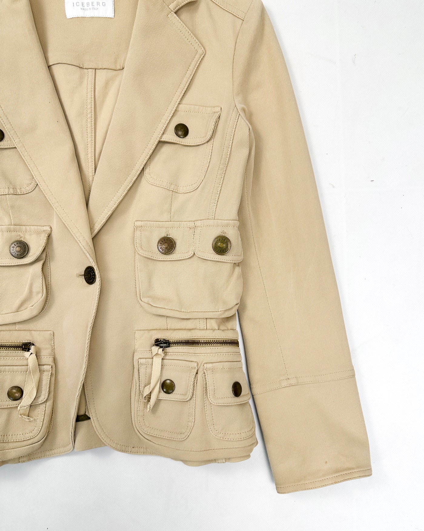 Iceberg 12-Pockets Camel Blazer 2000's