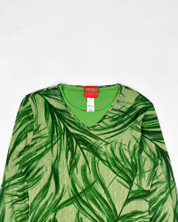 Kenzo 2-Layer Jungle Print Mesh Top 2000's