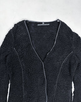 Class By Roberto Cavalli Textured Black Cardigan 1990's