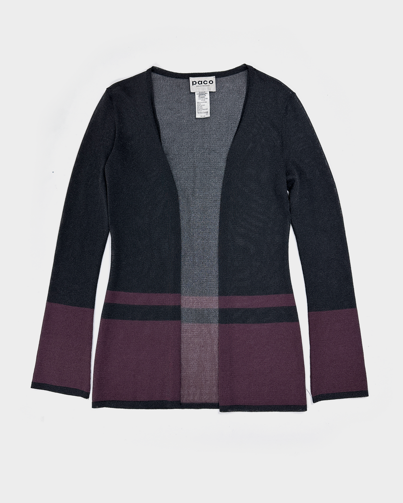 Paco Rabanne 2-Tone Mesh Cardigan + Top Set 2000's