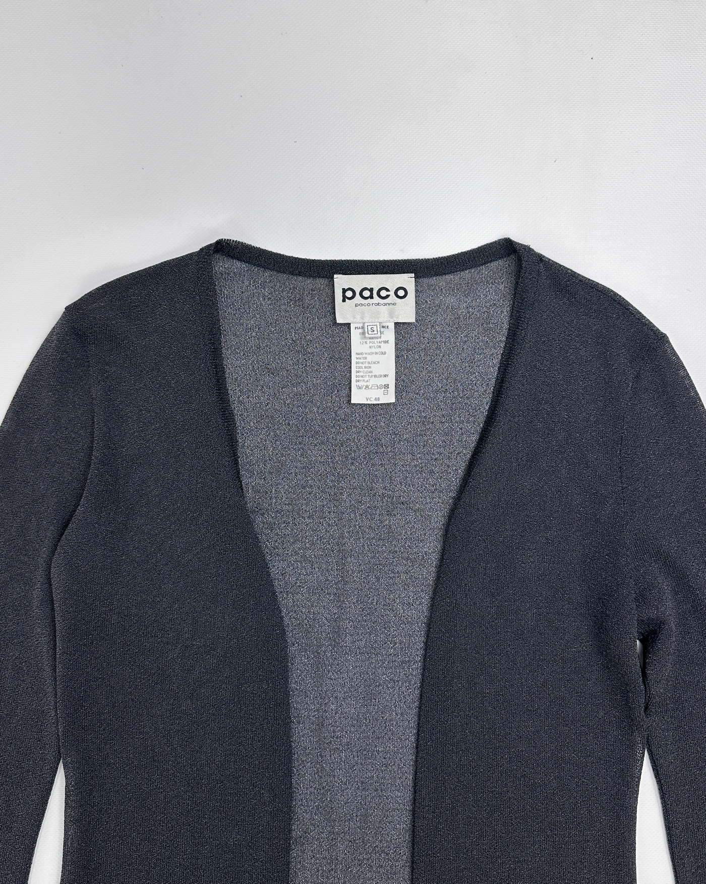 Paco Rabanne 2-Tone Mesh Cardigan + Top Set 2000's