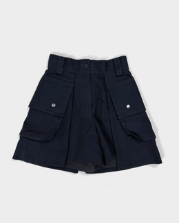Sacai Navy Blue 2-Layer Shorts S/S 2018