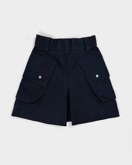 Sacai Navy Blue 2-Layer Shorts S/S 2018